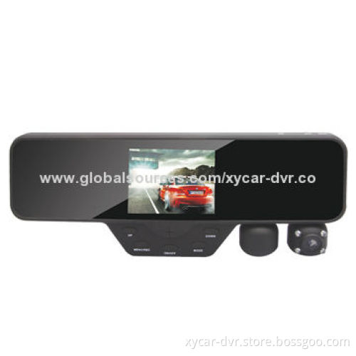 Patented Product Car Black Box, Dual Camera with 8 IR Lights and Built-in Microphone/Speaker